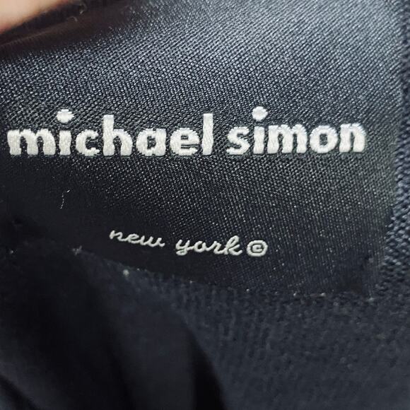 Vintage Y2k Michael Simon Sequined Cardigan Beach Island Hut Sweater Black M - Picture 7 of 9